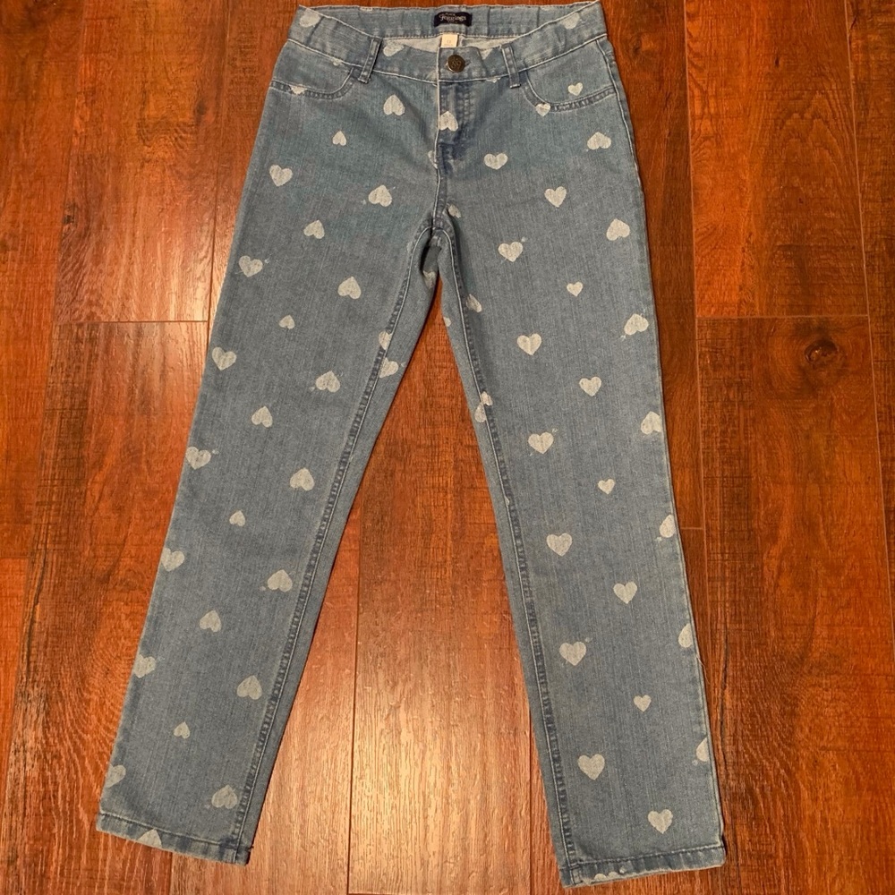 Heart Pattern Denim Jeans 💙🦋